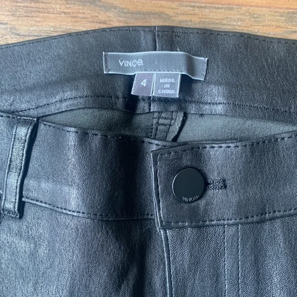 Vince Leather Pants -New Without Tags - Picture 2 of 7
